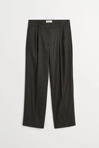 Skall Studio Harry Trousers in Brown/Black Pinstripe