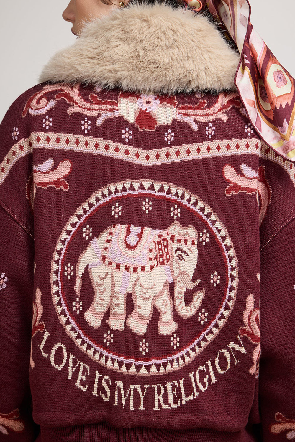 Hayley Menzies Nandita Bomber in Burgundy