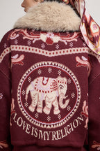 Hayley Menzies Nandita Bomber in Burgundy