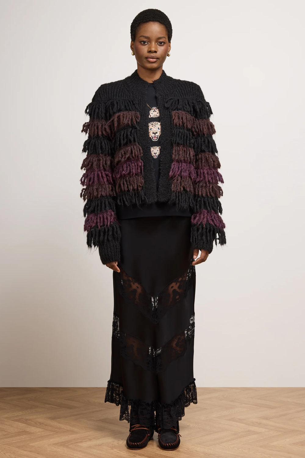 Hayley Menzies Willa Silk Skirt in Black