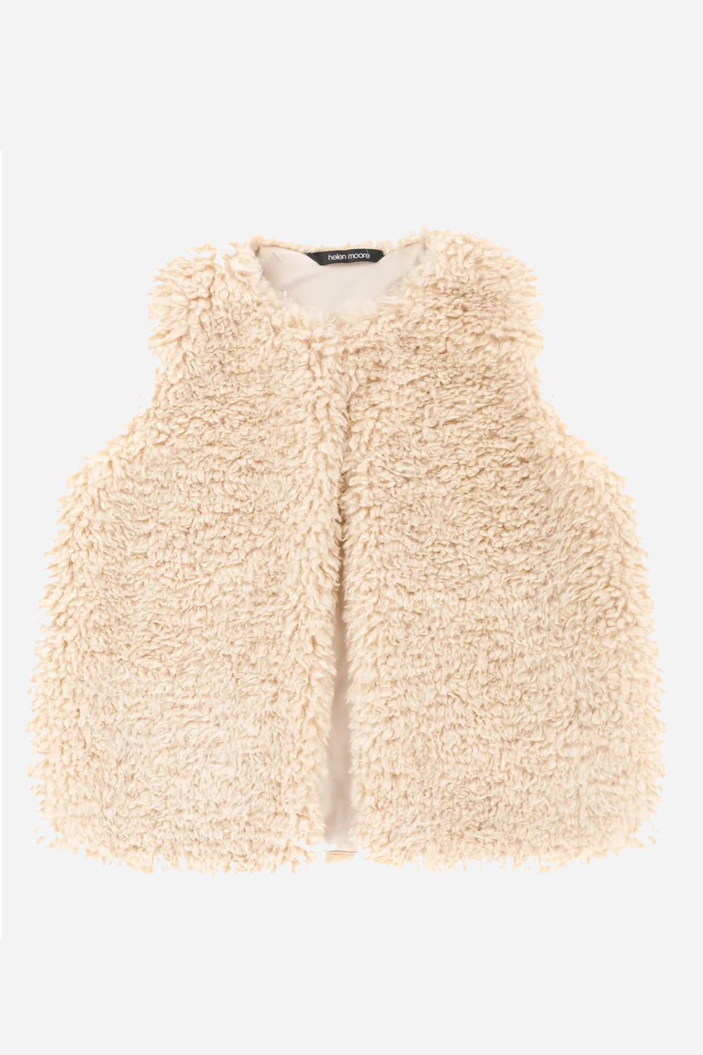 Helen Moore Faux Sheepskin Gilet in Cream