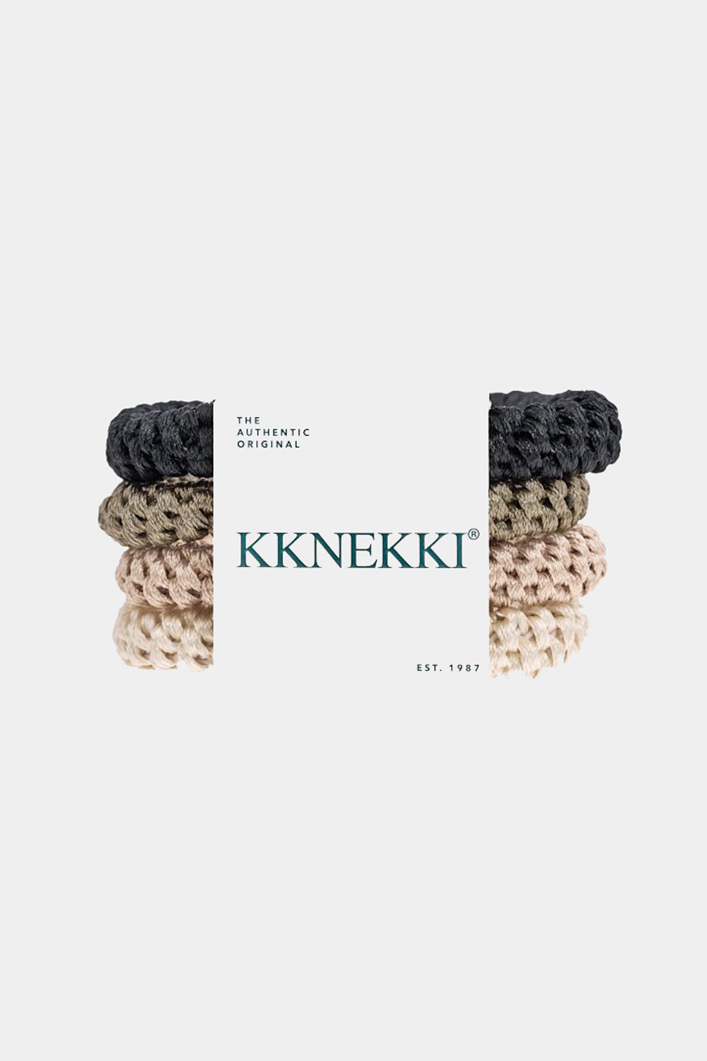 Kknekki Hair Tie Bundle in Black/Beige Mix