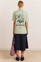 Damson Madder Local Fixers Graphic Tee in Pine Short Sleeve