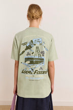 Damson Madder Local Fixers Graphic Tee in Pine Short Sleeve