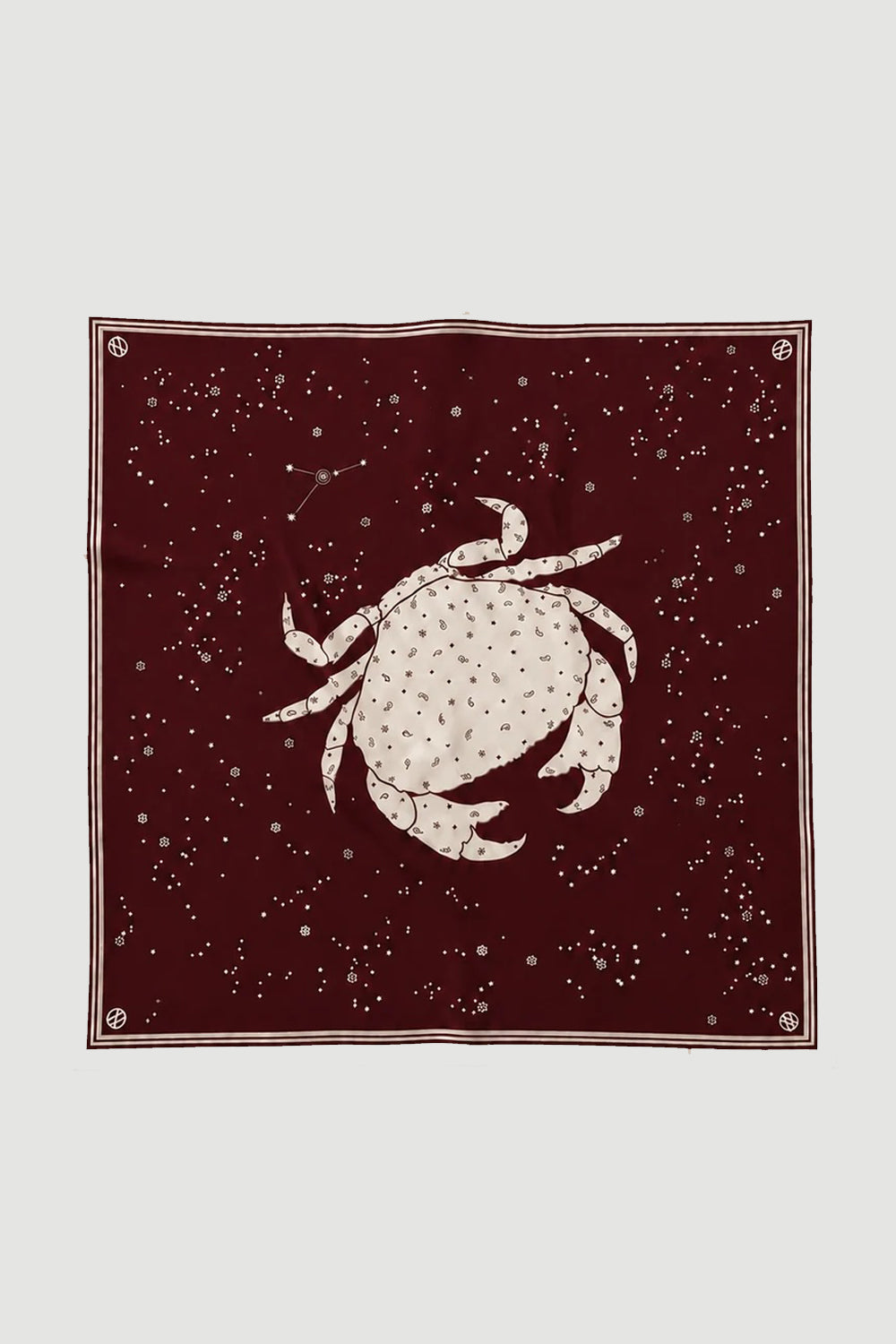 Lescarf Silk Cancer Scarf in Wine Red 65cm