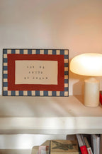 Lune Club Ask Me About My Dream A4 Poster in Blue & Red