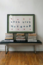 Lune Club Long Live Boyhood A4 Poster in Green & Blue