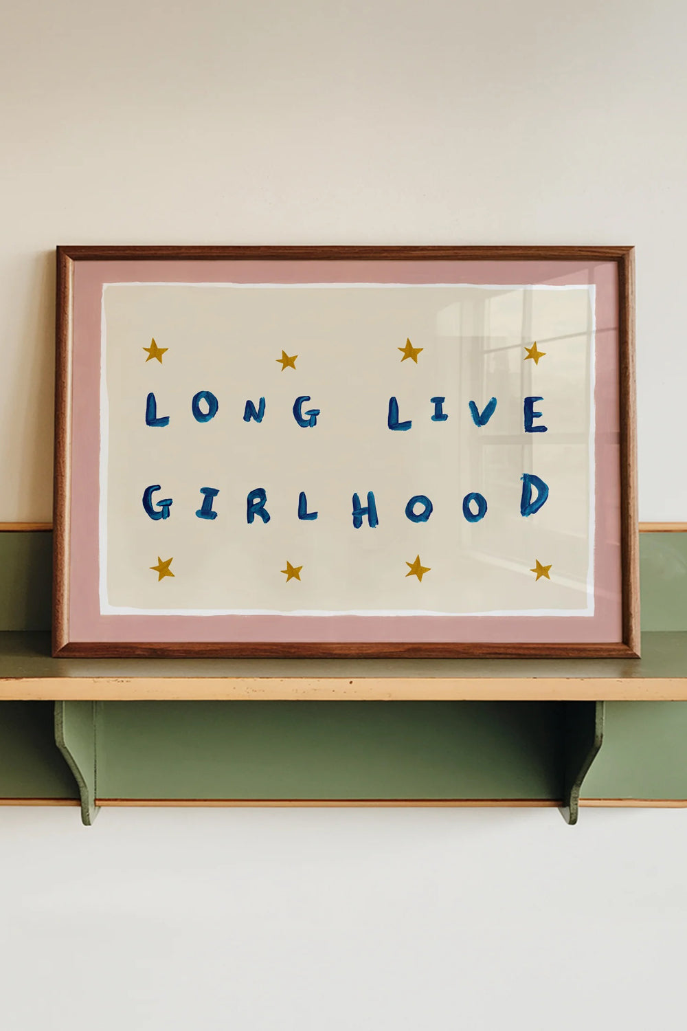 Lune Club Long Live Girlhood A4 Poster in Pink & Blue