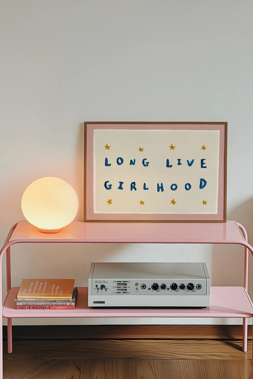 Lune Club Long Live Girlhood A4 Poster in Pink & Blue