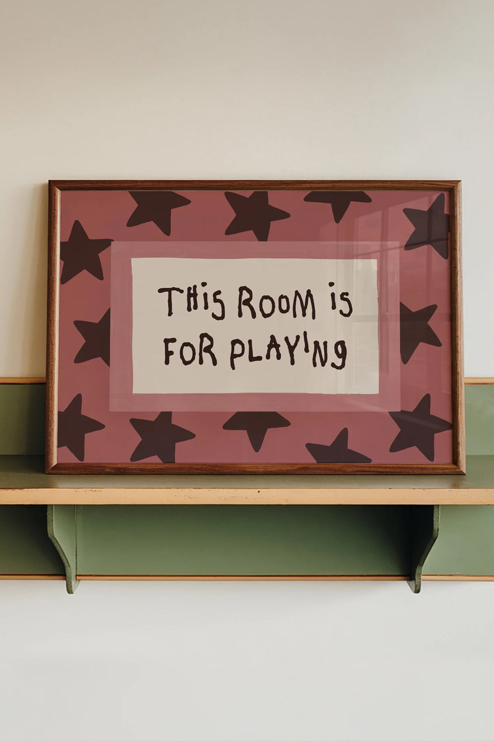 Lune Club This Room is For Playing A4 Poster in Pink