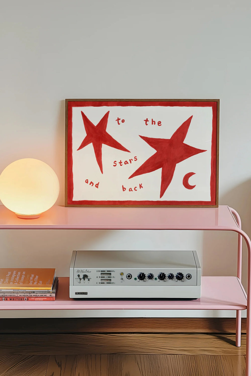 Lune Club To The Stars and Back A4 Poster in Red