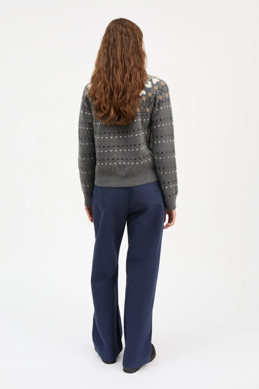Skall Studio Misty Jumper in Grey Jacquard