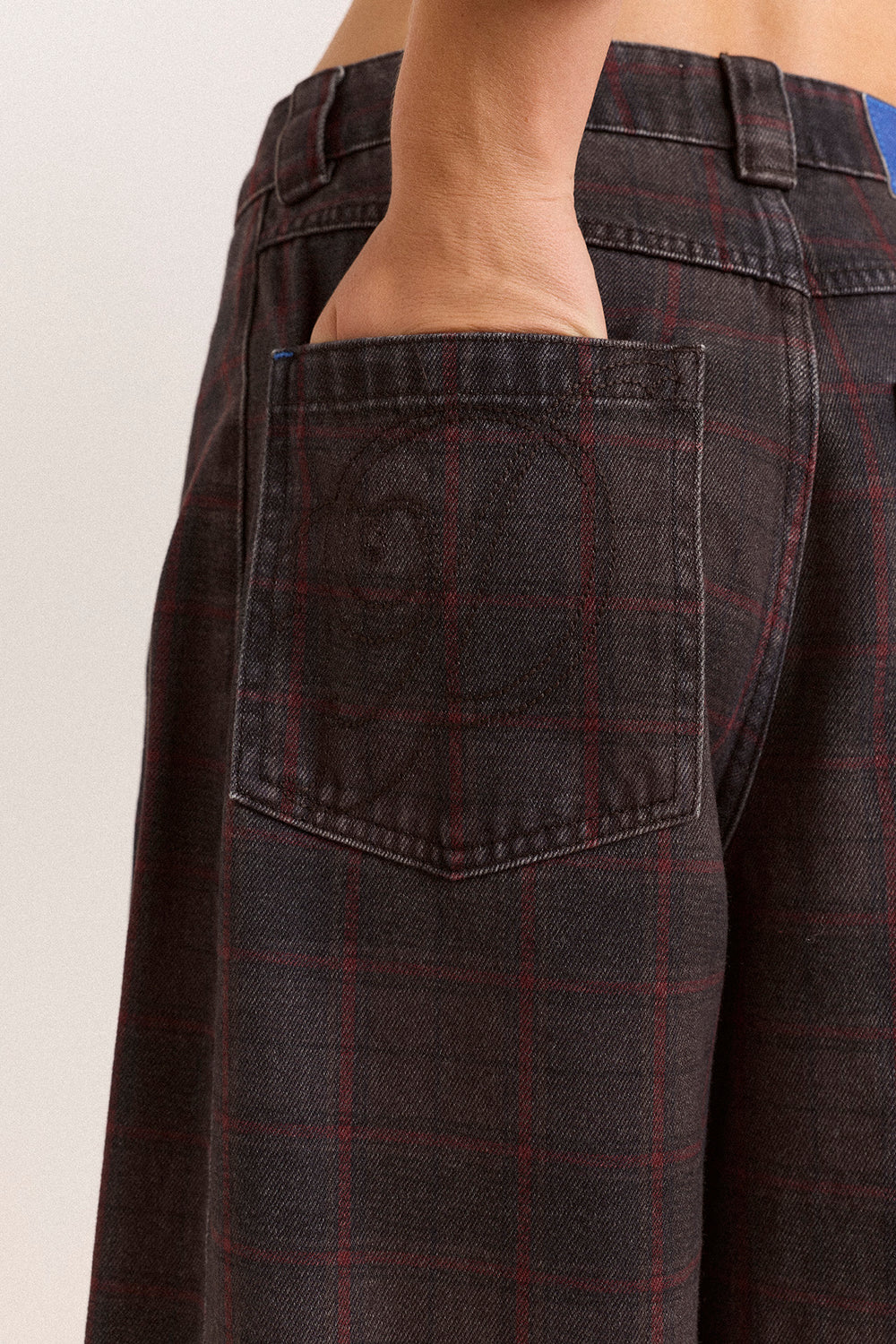 Damson Madder Erika Jeans in Sirius Check