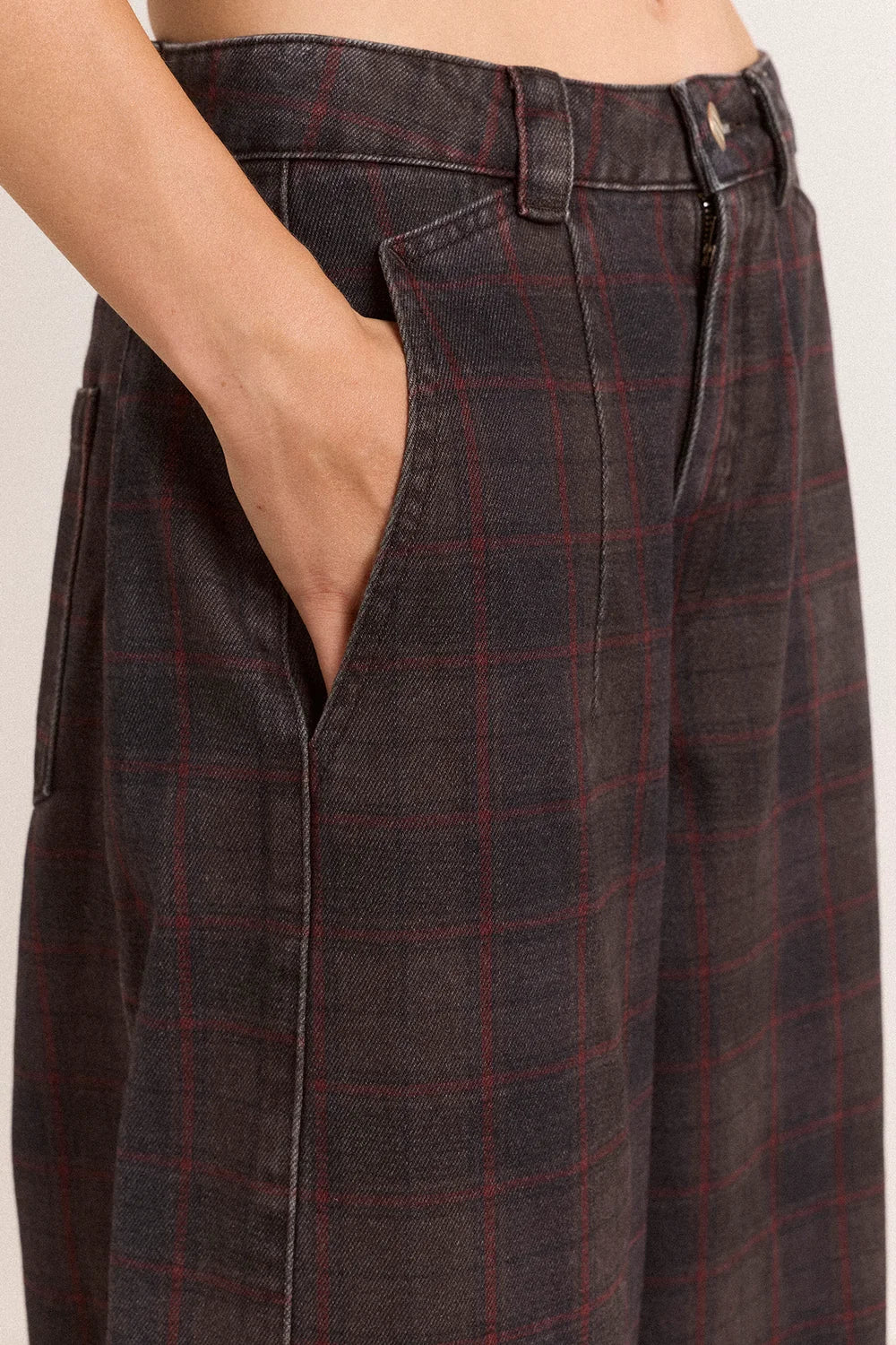 Damson Madder Erika Jeans in Sirius Check