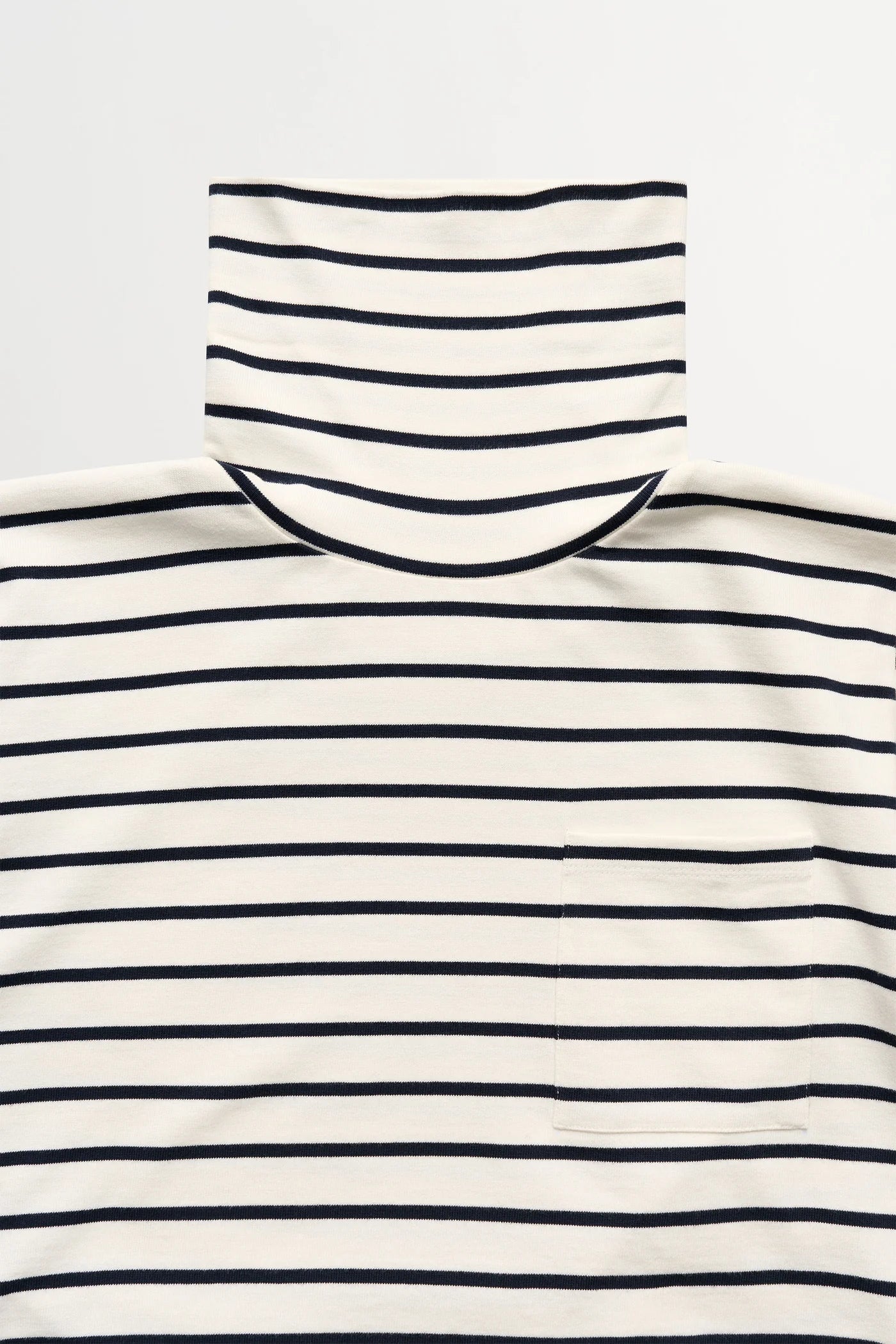Skall Nessa T Neck Blouse in Ecru/Navy Stripe