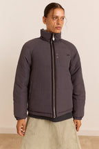 Damson Madder Reversible Opal Puffer in Mix Gingham