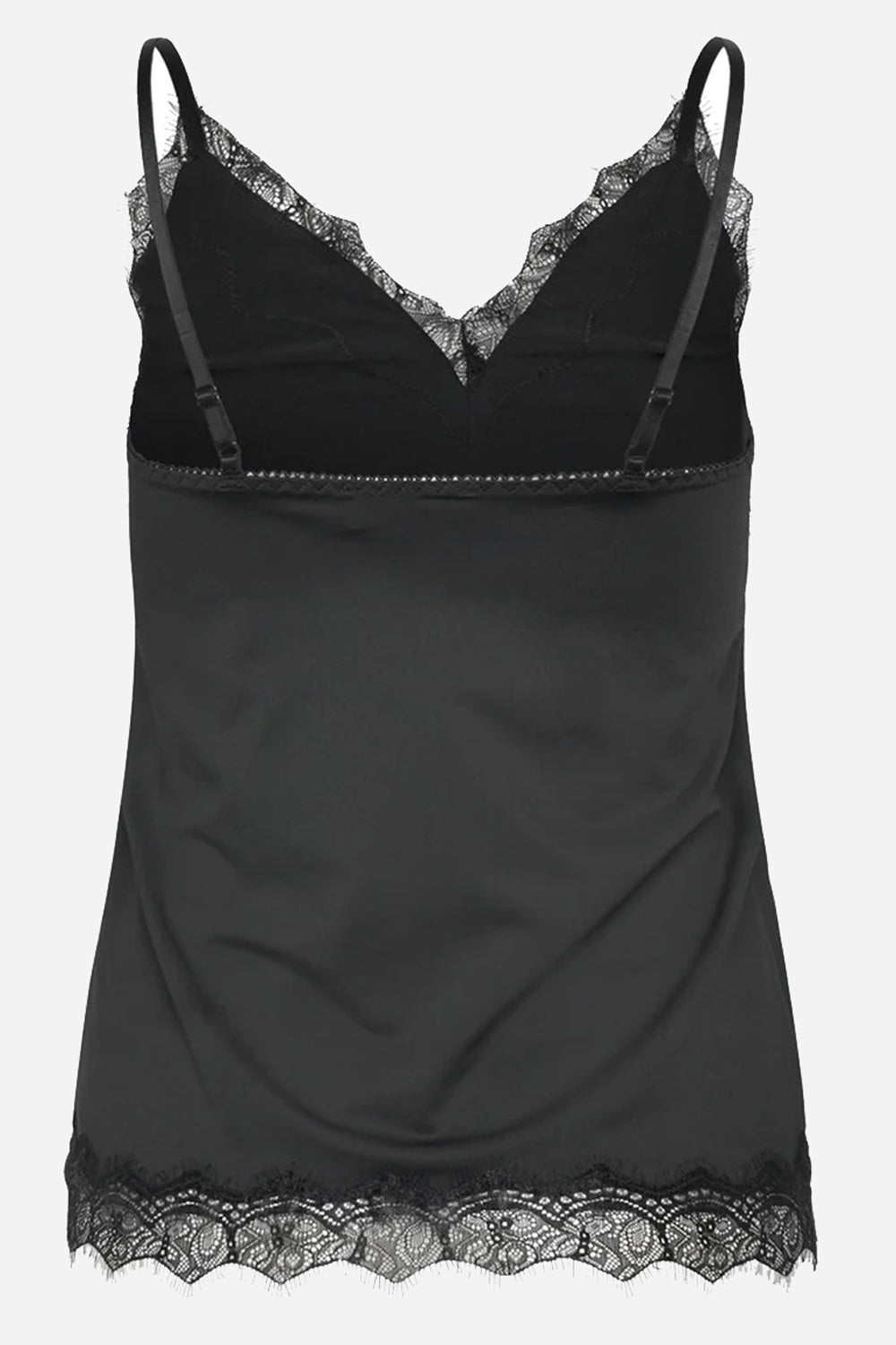 Rosemunde Bridget Lace Strap Top in Black