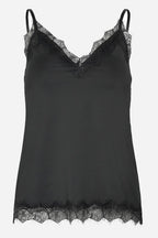 Rosemunde Bridget Lace Strap Top in Black