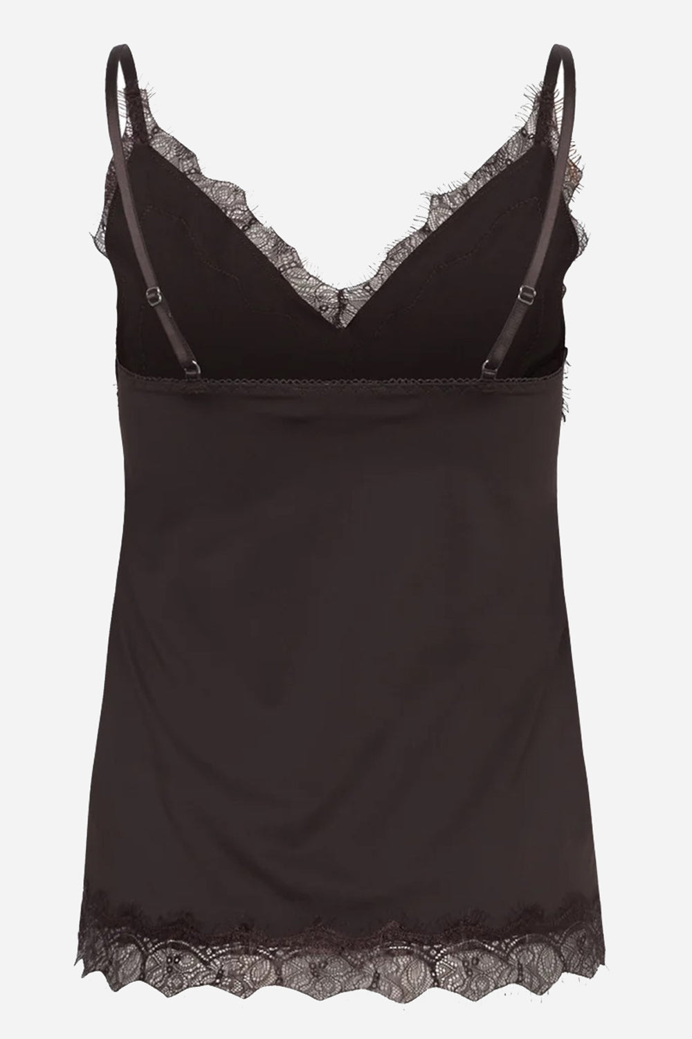 Rosemunde Bridget Lace Strap Top in Mole