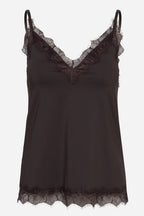 Rosemunde Bridget Lace Strap Top in Mole