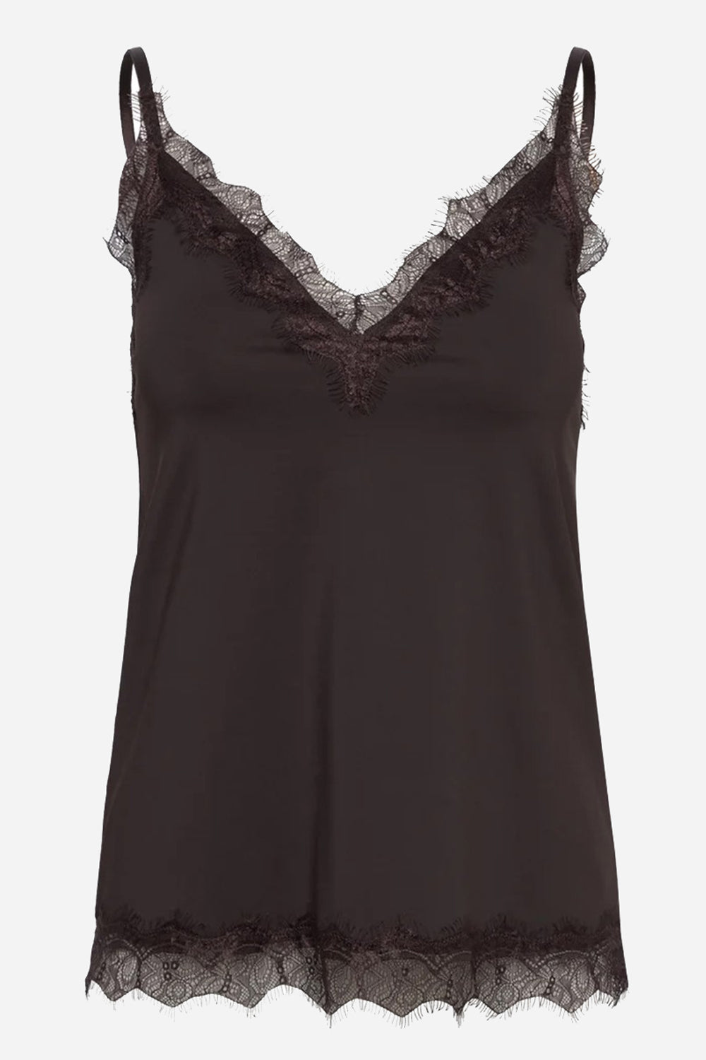 Rosemunde Bridget Lace Strap Top in Mole