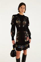 Farm Rio Natalia Black Minidress