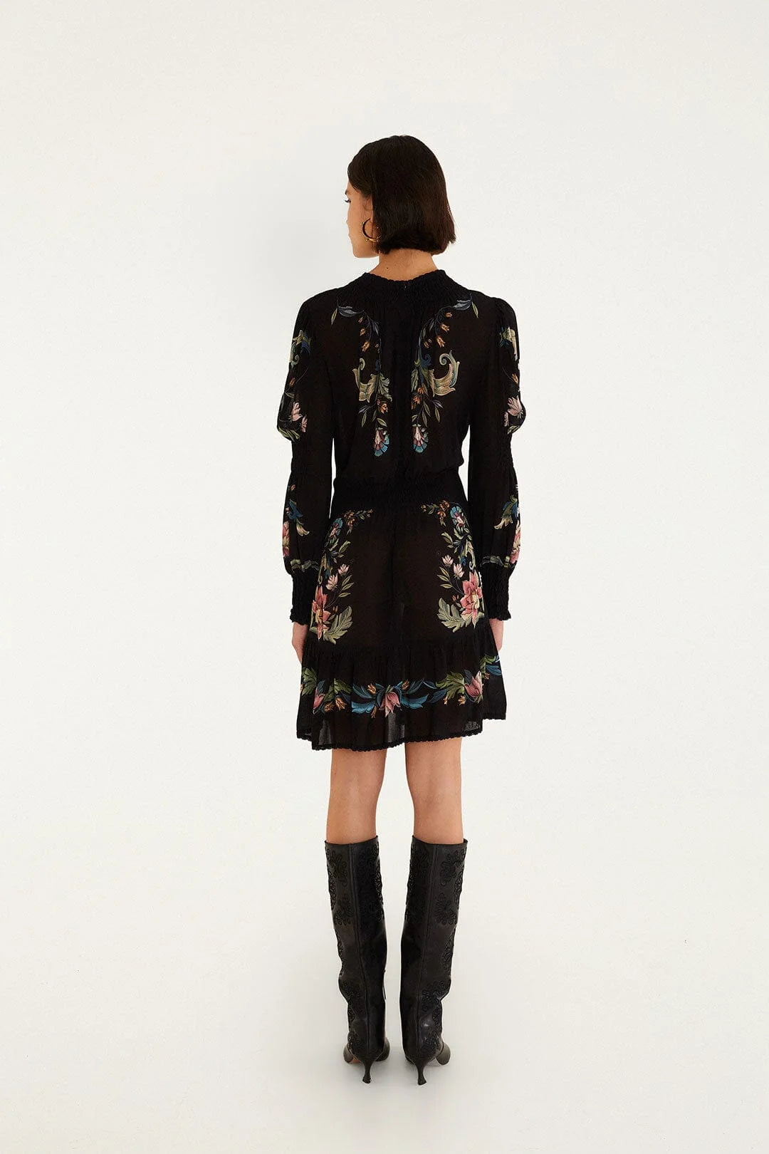 Farm Rio Natalia Black Minidress