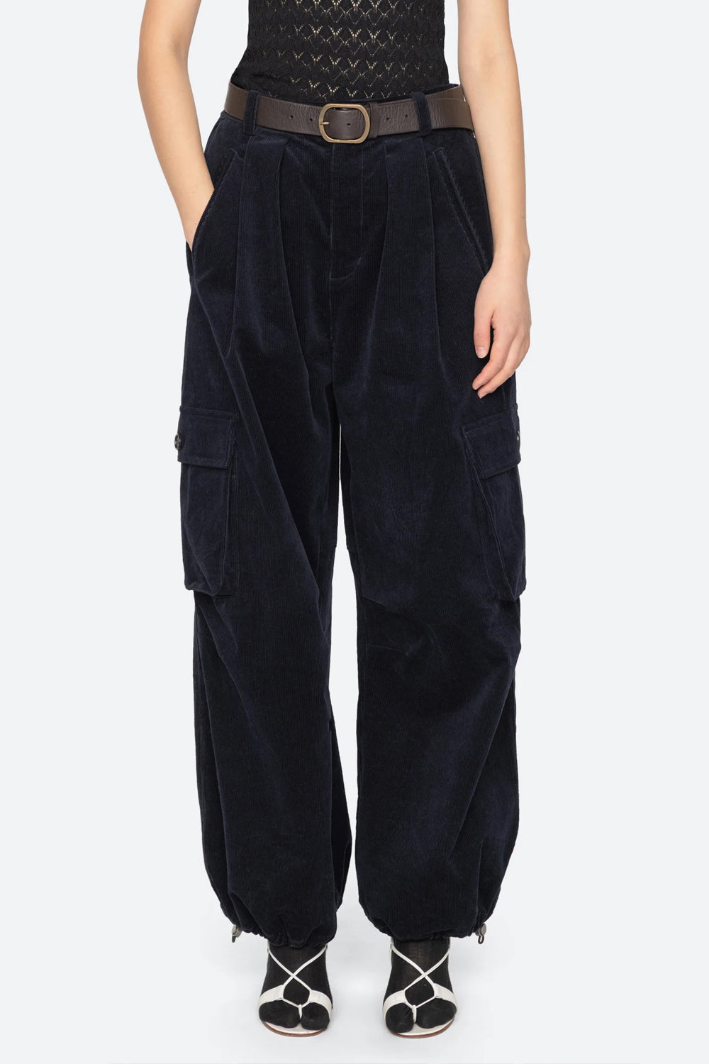 Sea NY Garrett Corduroy Trouser in Navy