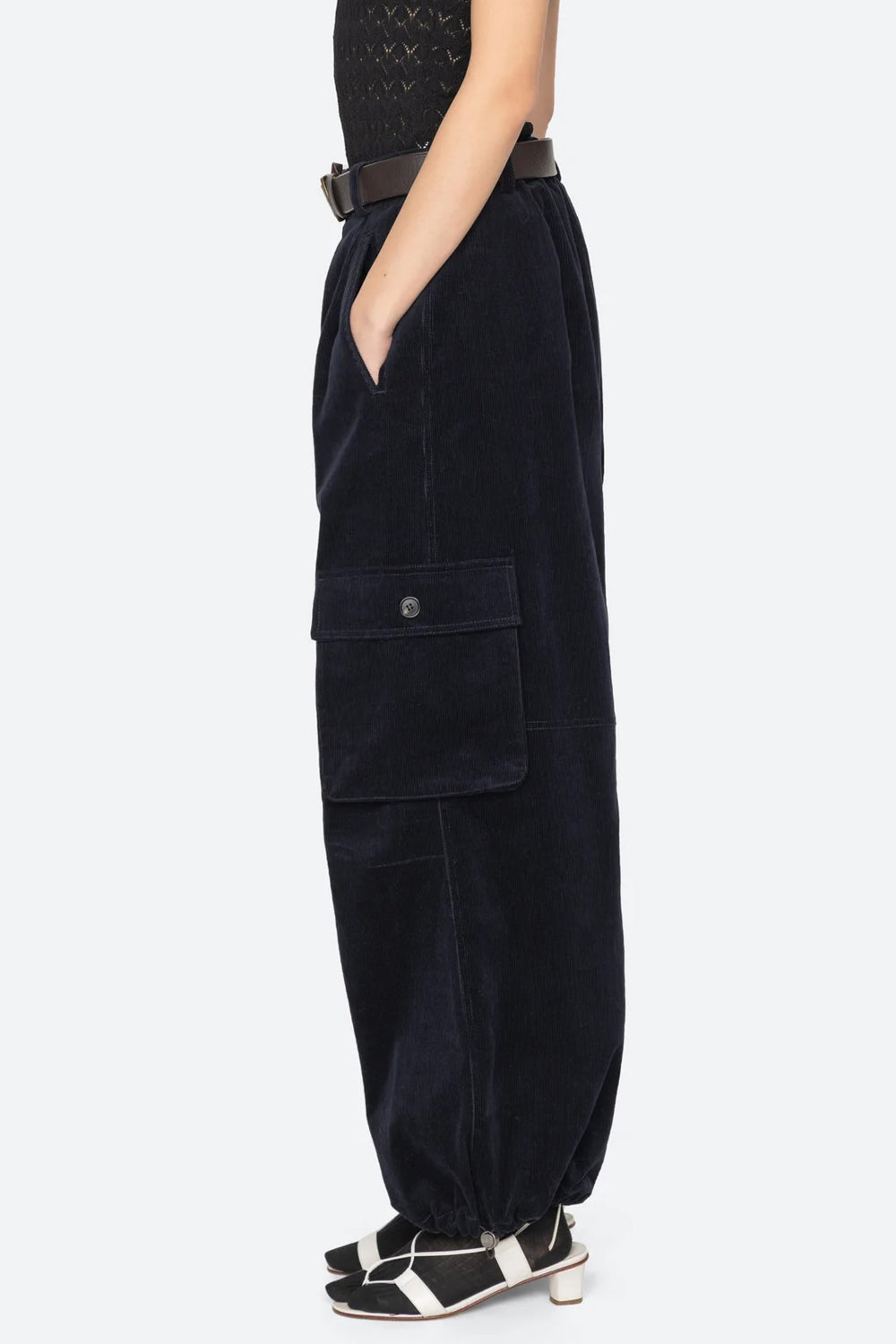 Sea NY Garrett Corduroy Trouser in Navy