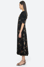 Sea NY Leda Velvet Puff Sleeve Dress in Black