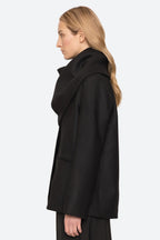 Sea NY Remi Tropical Scarf Blazer in Black
