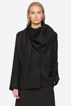 Sea NY Remi Tropical Scarf Blazer in Black