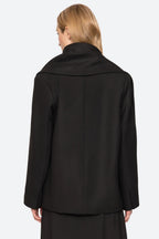 Sea NY Remi Tropical Scarf Blazer in Black