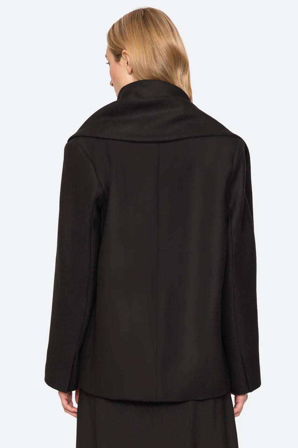 Sea NY Remi Tropical Scarf Blazer in Black
