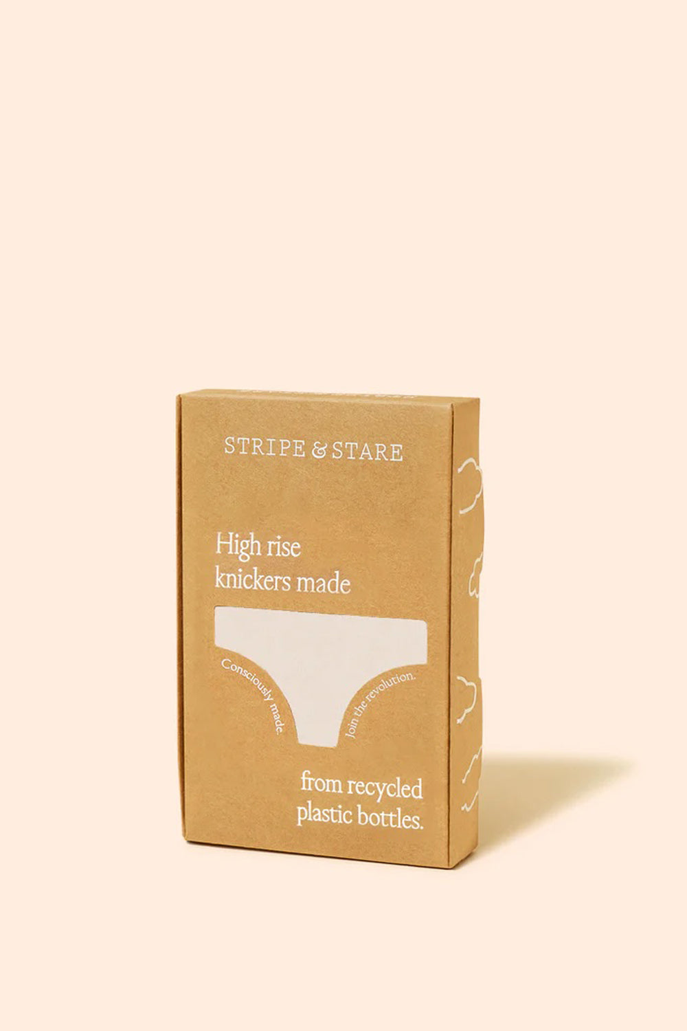 Stripe and Stare Eco Lace Knicker - Sand