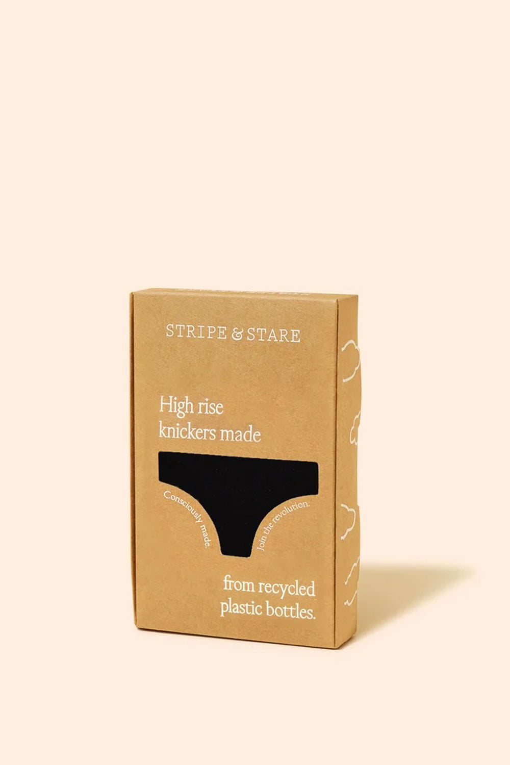 Stripe and Stare High Rise Eco Knicker - Black