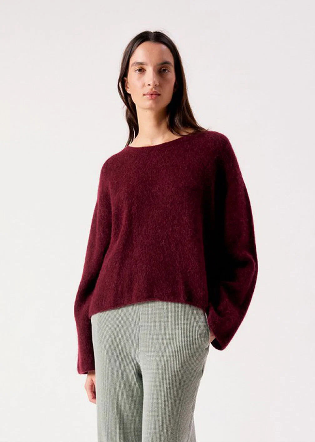American Vintage Vitow Jumper in Grenat Melange
