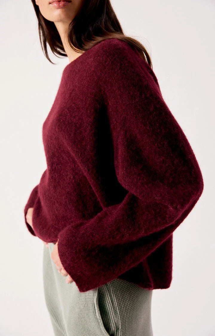 American Vintage Vitow Jumper in Grenat Melange