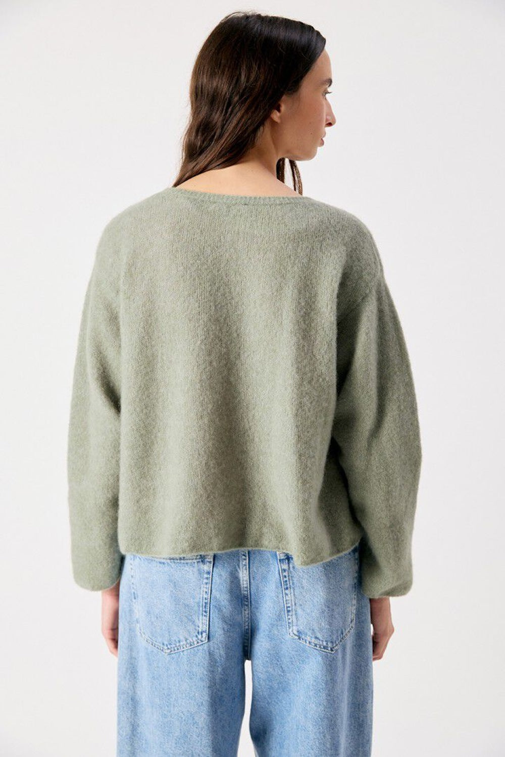 American Vintage Vitow Jumper in Kaki Multi Melange