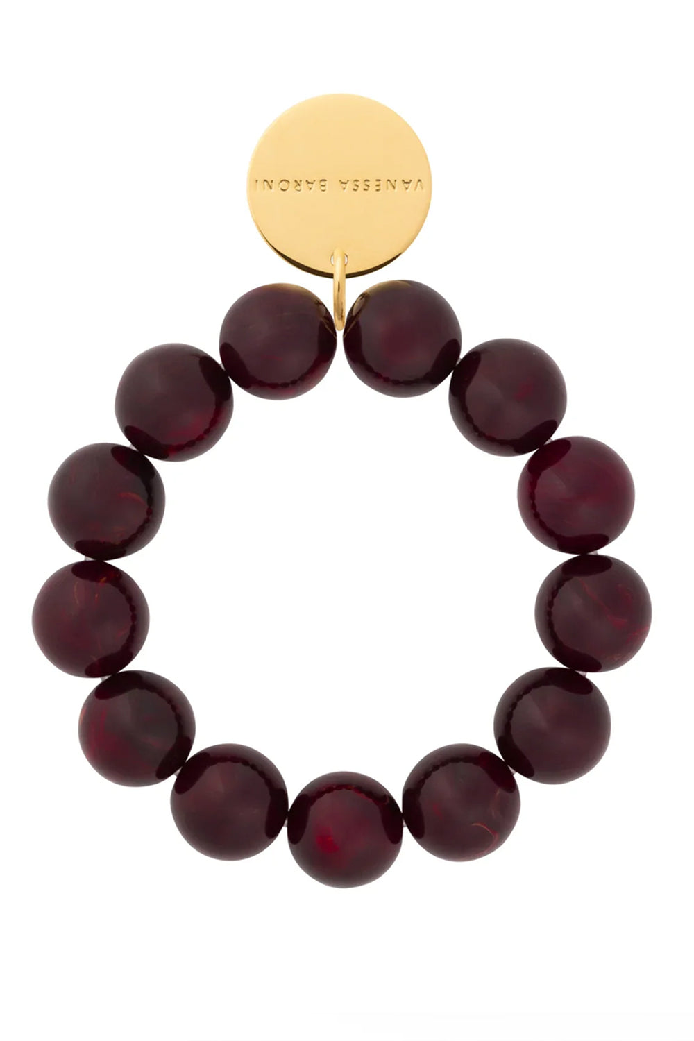Vanessa Baroni Beads Flex Bracelet Bordeaux Marble