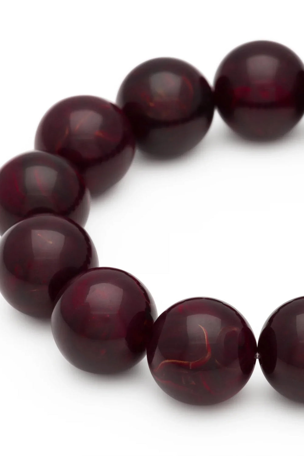 Vanessa Baroni Beads Flex Bracelet Bordeaux Marble