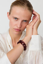 Vanessa Baroni Flat Chain Bracelet Bordeaux Marble