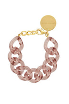 Vanessa Baroni Flat Chain Bracelet Clear Taupe