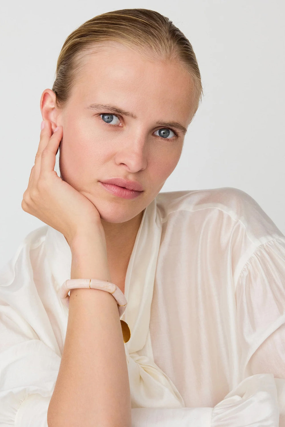 Vanessa Baroni Flex Bracelet Ivory Rose Marble