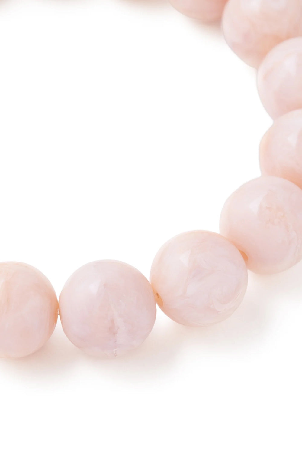 Vanessa Baroni Mini Beads Flex Bracelet Ivory Rose Marble
