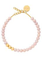 Vanessa Baroni Mini Beads Necklace With Gold Ivory Rose Marble