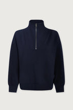 Varley Hawley Half Zip Sweat in Navy