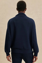 Varley Hawley Half Zip Sweat in Navy