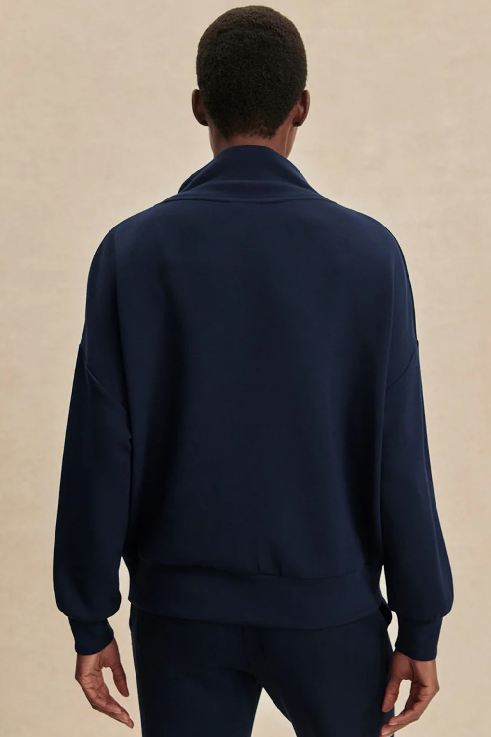 Varley Hawley Half Zip Sweat in Navy