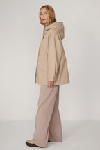 Varley Orlen Short Rain Jacket in Light Taupe